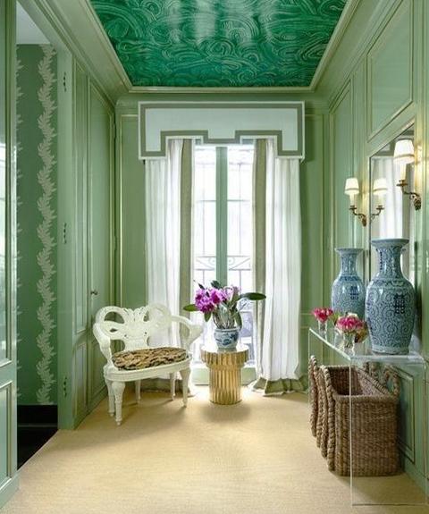 Modern Interior Design And Decor In Malachite Green Colors