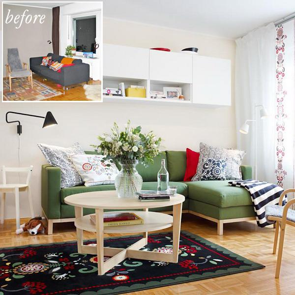 living room makeover and interior redesign