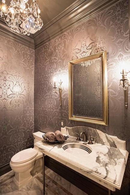 wallpapered bathroom ideas wallpapered bathroom ideas