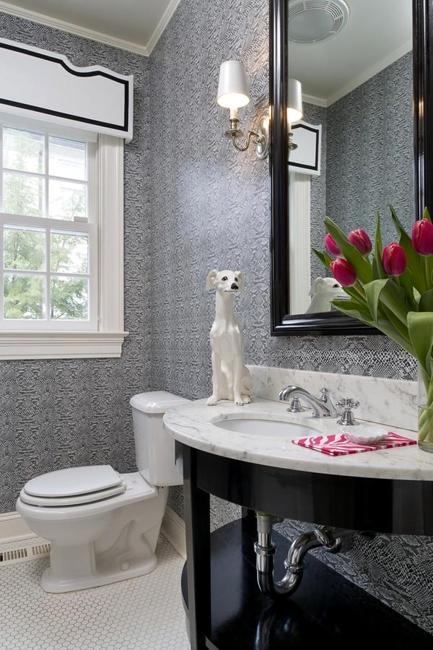 Modern Bathroom Design and Decorating with Wallpaper