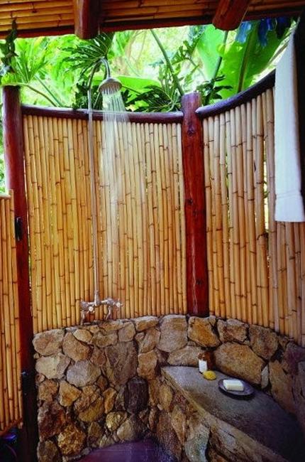 30 Outdoor Shower Design Ideas Showing Beautiful Tiled and Stone Walls