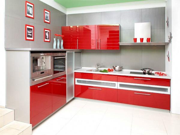 Red Color Can Revolutionize Small Kitchen Design