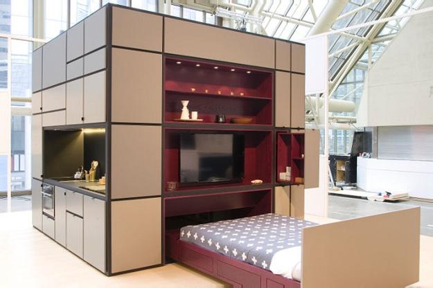 Compact Home in One Cube for Small Spaces Compact Home in One Cube for Small Spaces