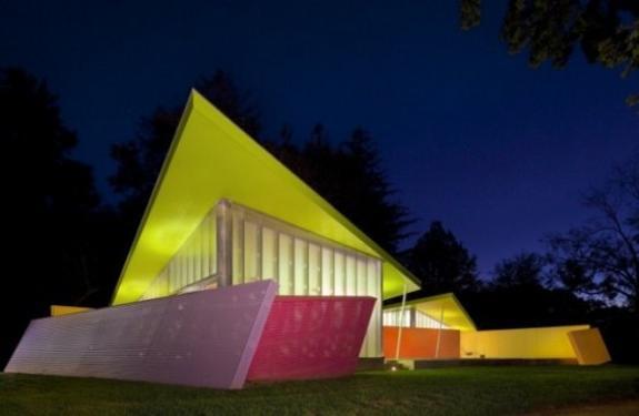 bright colorful exterior house design