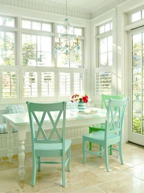 Space Saving Kitchen Nook Design with Window Seat and Storage