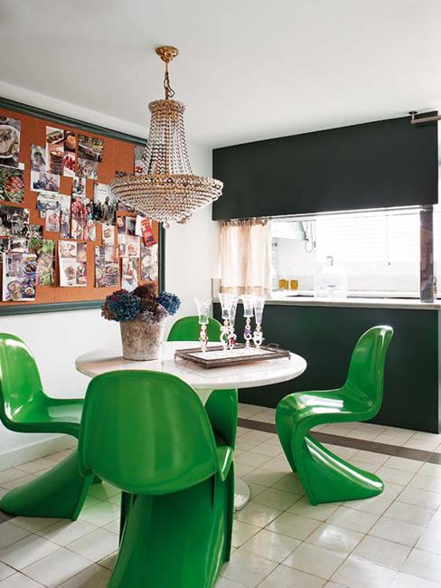 Modern Interior Design with Panton Chairs, Accents in Retro Styles