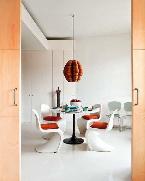 Modern Interior Design With Panton Chairs Accents In Retro Styles