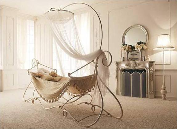 vintage style baby crib