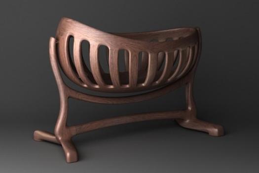 baby cradle in wood