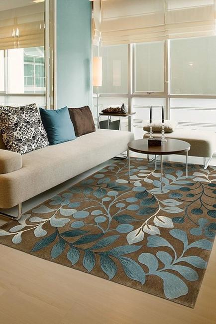 brown colors and light blue color design, modern interiors