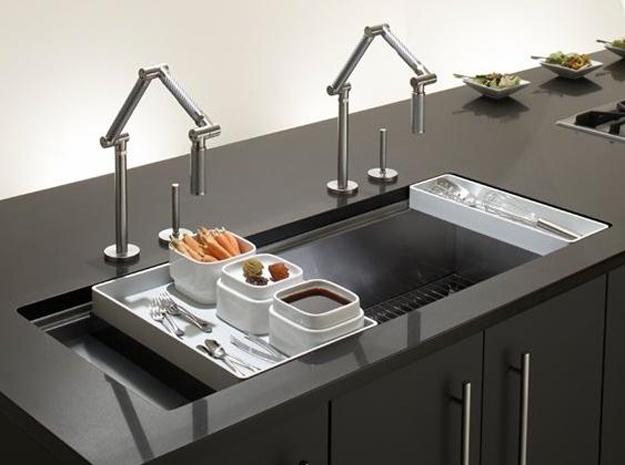 kitchen sink design in various materials and styles