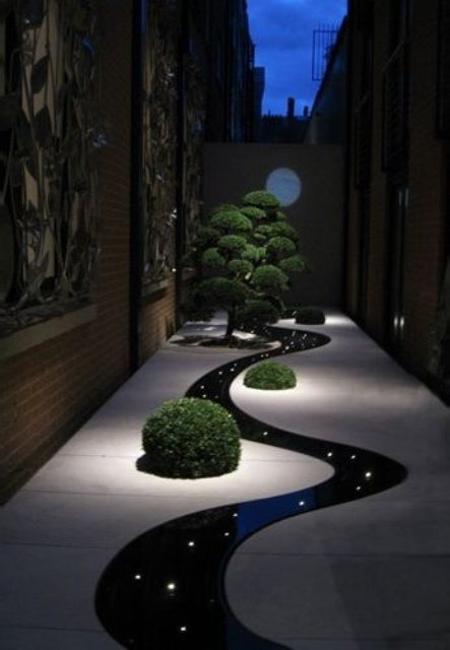 Night Yard Landscaping with Outdoor Lights, 25 Beautiful Lighting Ideas