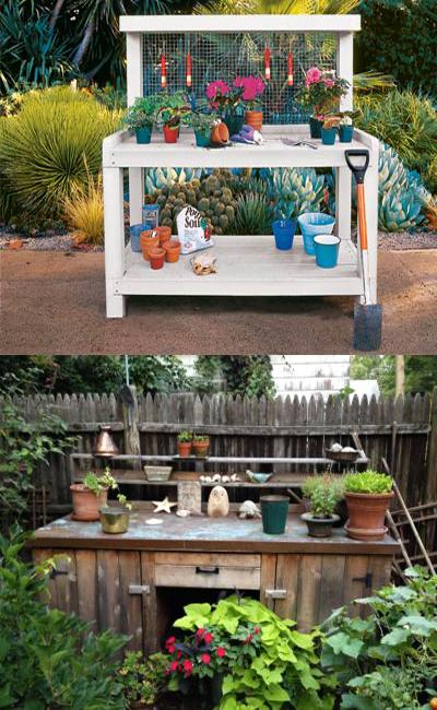 25 Beautiful Potting Bench Design Ideas Creating 