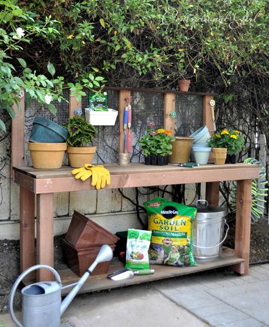 25 Beautiful Potting Bench Design Ideas Creating ...