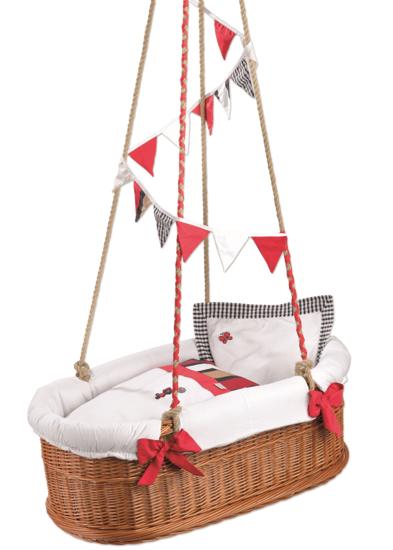 hanging beds and baskets for baby room decor