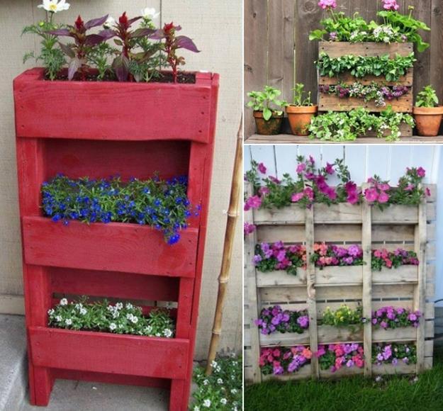 miniature garden design ideas to reuse and recycle wood pallets