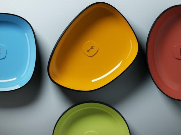 colorful bathroom sinks in various shapes