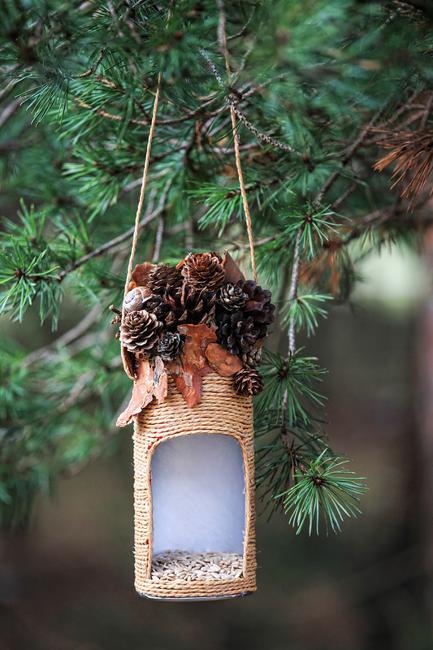 how to recycle plastic bottles for bird feeders, creative
