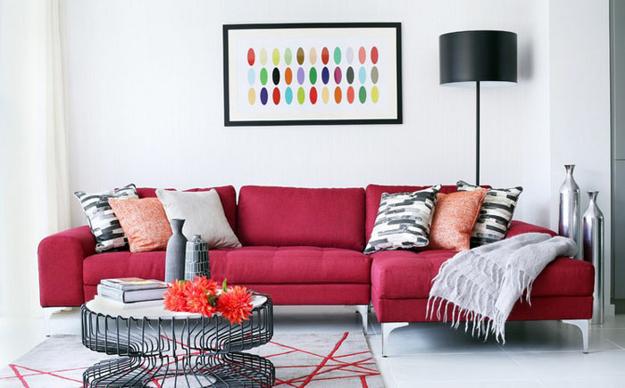 Pillows for red leather couch sale