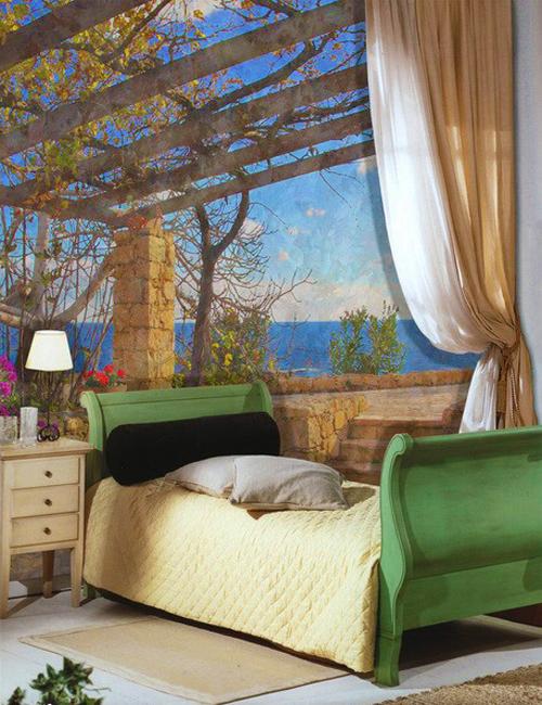 Fresco and Mural Art in Vintage Style Romanticizing Modern Interior Design