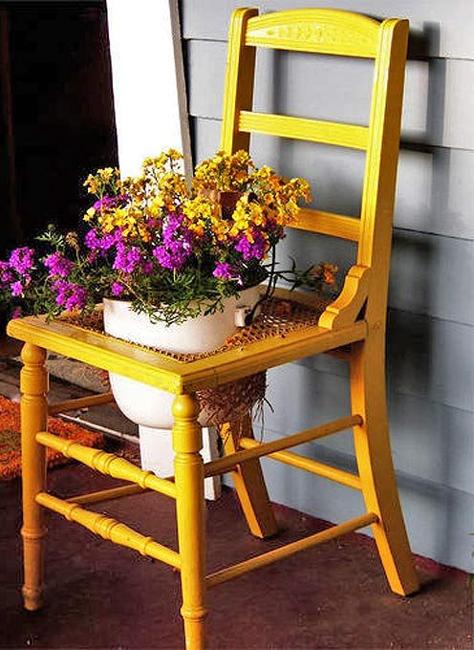 Creative Green Ideas to Make Flower Stands, Recycling Wood 