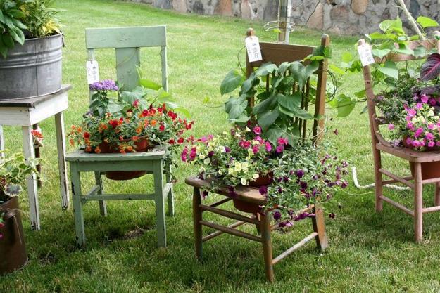 Creative Green Ideas to Make Flower Stands, Recycling Wood 