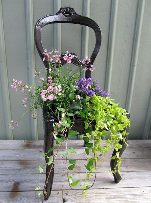 Creative Green Ideas to Make Flower Stands, Recycling Wood 