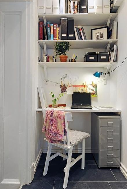 22 Space Saving Ideas for Small Home Office Storage