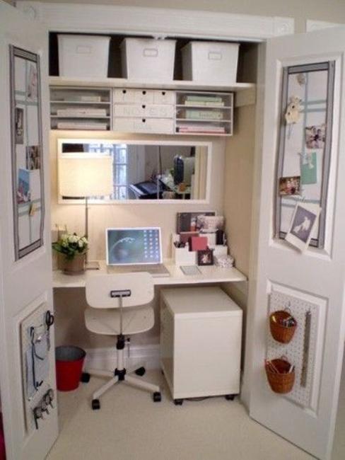 22 Space Saving Ideas For Small Home Office Storage,Interior Design Scandinavian Style Bedroom