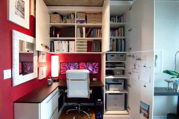 22 Space Saving Ideas for Small Home Office Storage