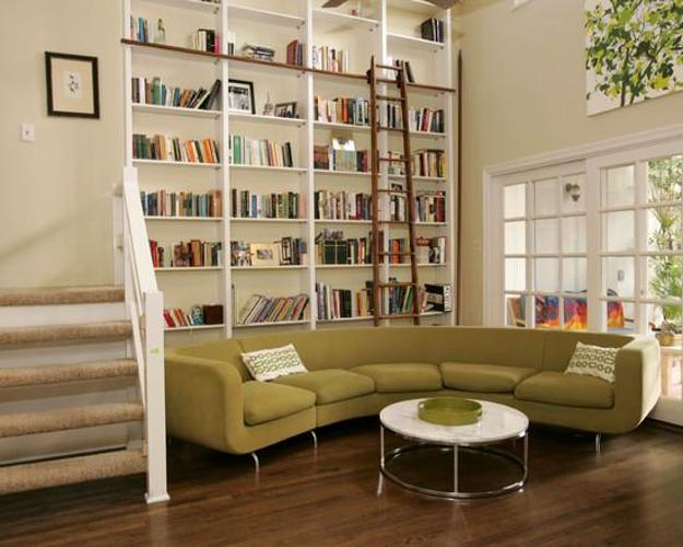 Space Saving Room Furniture Placement Ideas Putting Bookcases And