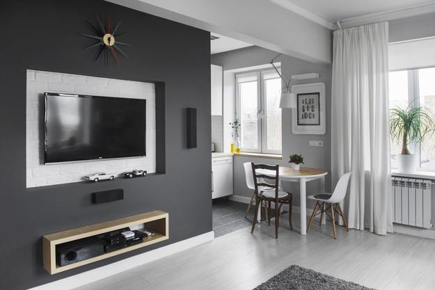 Simple Gray and White Decorating Ideas for Small Apartments