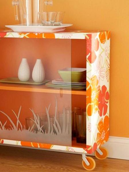 diy interior decorating with modern wallpaper, furniture redesign