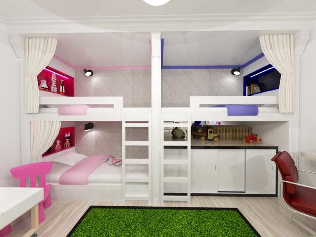 bedroom for 3 kids