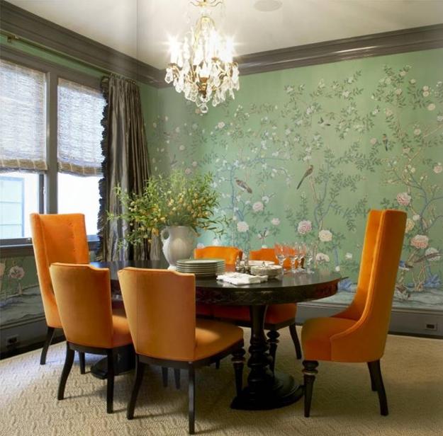 orange color combinations for modern interior design and decor