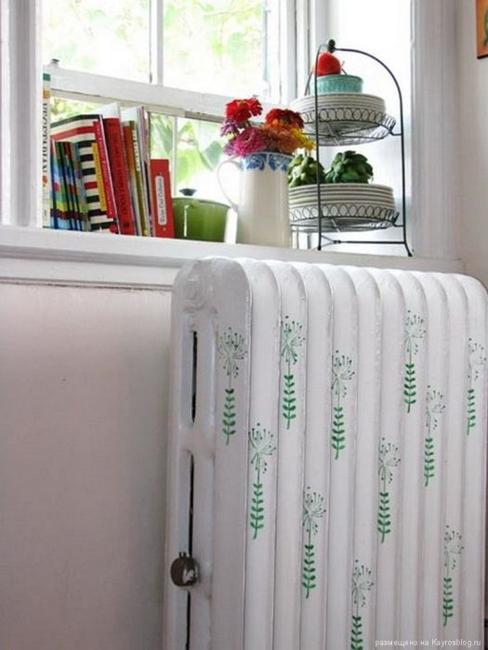Modern Interior Decorating with Colorful Radiators and 