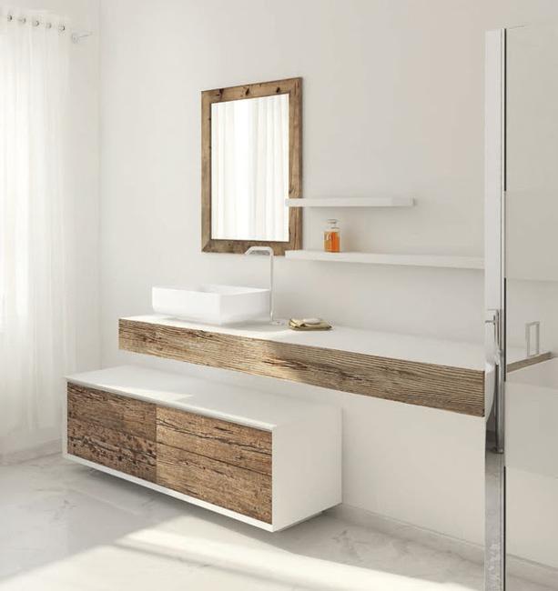 Beautiful Weathered Wood Bathroom Furniture