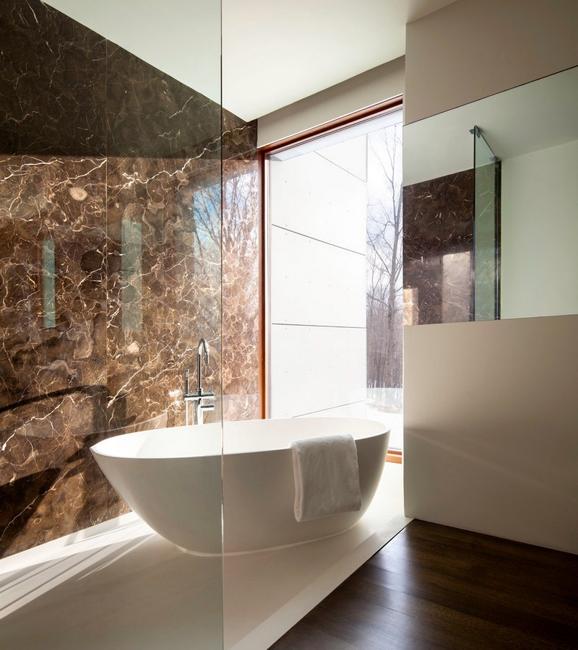 contemporary bathroom design with bathtub