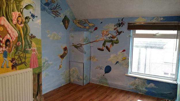 Colorful Wall Painting  Ideas  Kids Room  Decorating  by 