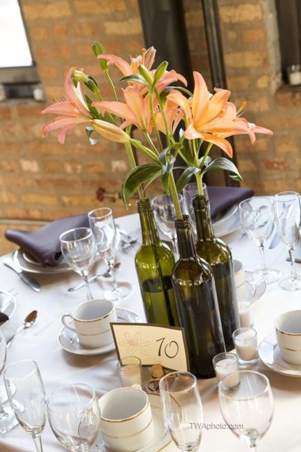 22 Recycling Glass Bottles Ideas for Floral Table 