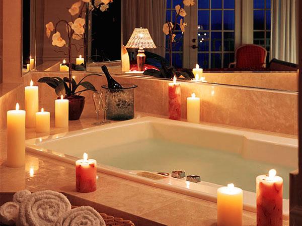 Candles On Tub Design Ideas