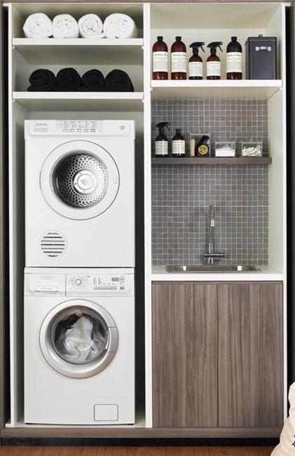 laundry space saving functional spaces