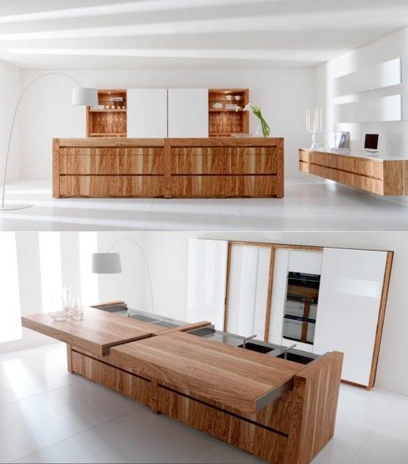 wood kitchen countertops and island designs