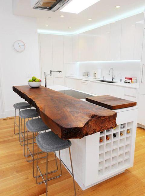 Amazing Wood Kitchen Countertop Ideas Adding Exotic Look to Modern