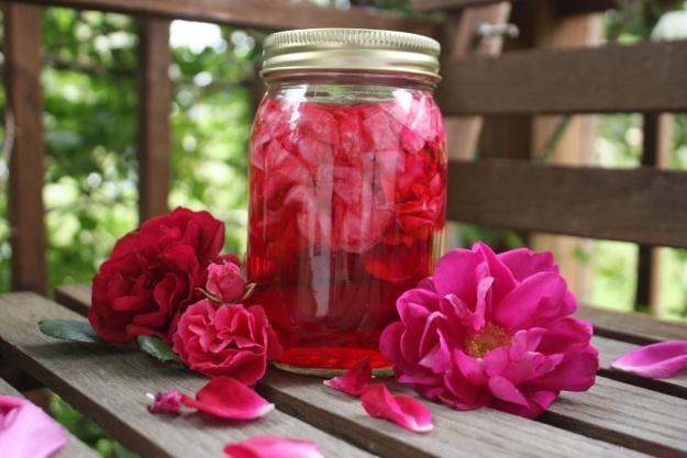 flowers in a jar