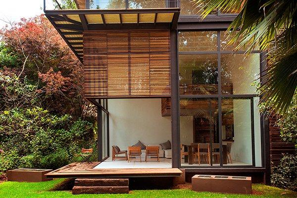 Outdoor Wooden Stairs Giving Unique, Warm Look to Modern Houses