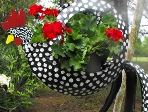 20 Garden Decorations And Kids Toys Made With Recycled Tires