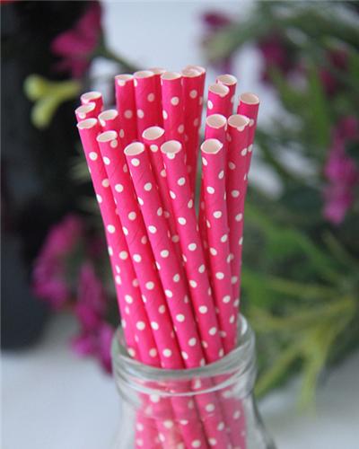 polka dots straws