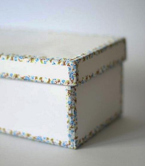 decorating storage boxes with tapes