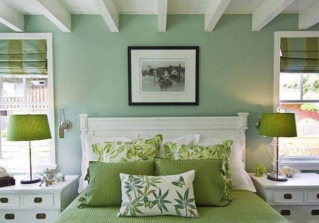Natural Green Color Schemes for Modern Bedroom and Natural Green Color Schemes for Modern Bedroom and